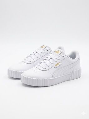 Puma Cali Star White Gold Women's Sneakers Size 8.5 US, Excellent Condition